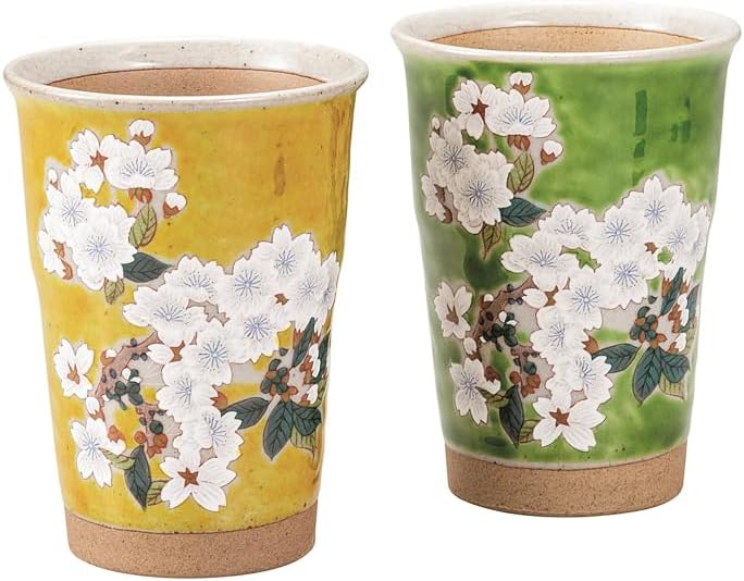 Kutani Iwataya Pair Free Cup Sakura K9-1175