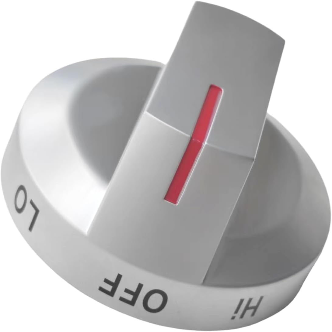 Upgraded OEM DG94-04167 (pack of 5) Gas Stove Knobs for Samsung Stoves/Ovens, DG94-04167M for Samsung Gas Stove Knobs,Fit for NX60A6111SS, NX60A6511SS/AA-01, NX60A6511SG/AA, NX60A6311SG/AA-00 (Silver)