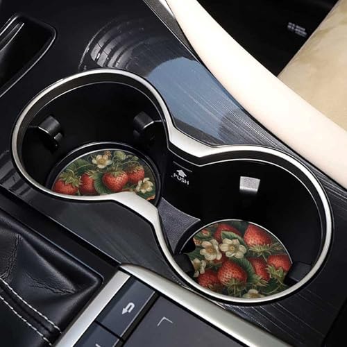 Portavasos para carro con diseño flor fresa 2 unidades miniatura 7