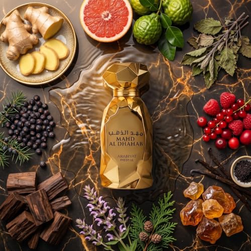 Image of Arabiyat Prestige Mahd Al Dhahab EDP Perfume 100ml - for Men & Women | Unisex Citrus Woody Fragrance with Bergamot, Oud & Vanilla