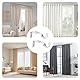 6 Stück Gardinenstange Halterung, Metall Gardinen Halterung, Verstellbare Gardinenstangenhalter mit Schrauben, Wandhalterung Curtain Rod Holder für Hause Büro (weiß)