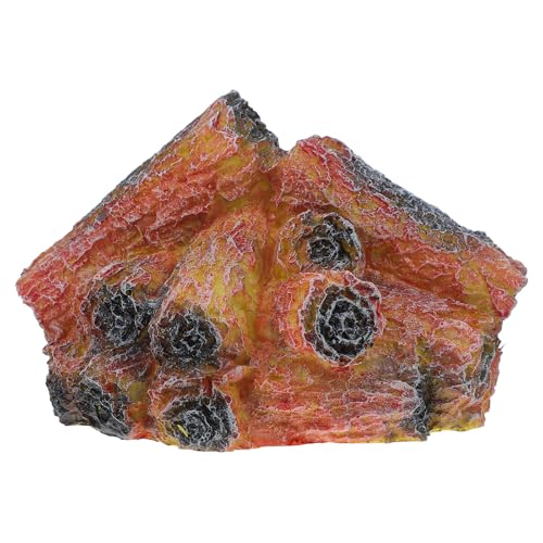 LAPYAPPE Flammenlose LED Kaminholzscheite aus Kunstharz mit Realistischem Flammeneffekt für Hotels und Themenpartys Warmes Romantisches Flair ohne Batterie