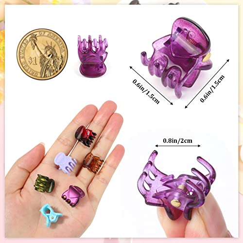 Mini Hair Claw Clips For Girls And Women, Sublaga 72 Pcs Small Hair Clips Pins Clamps Non Slip Tiny Plastic Jaw Clips #TOP4