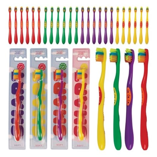 SmartSmile Toothbrushes 72 Pack Individually Blister Packed - Assorted Colors - Popular Dental Office Patient Donation