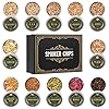 ComboJoy 12 Flavor Cocktail Smoker Wood Chips Gift Set for Men - Cinnamon, Cloves, Orange Peel, Cardamom, Rose, Ginger, Pear, Peach, Cherry, Apple, Oak, Walnut for Whiskey/Bourbon/Drinks Smoke Gun