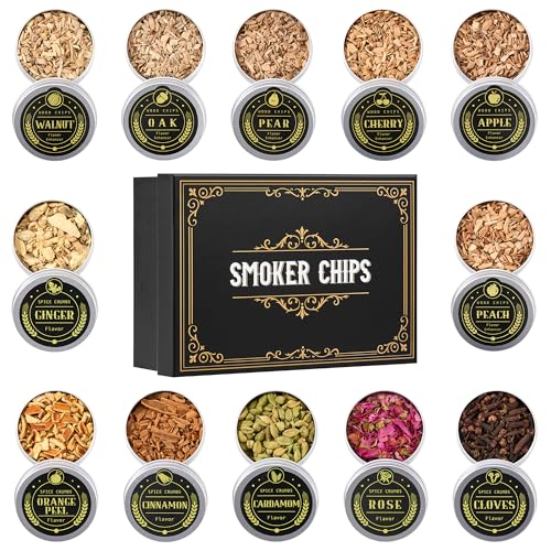 ComboJoy 12-Flavor Cocktail Smoker Wood Chips Set