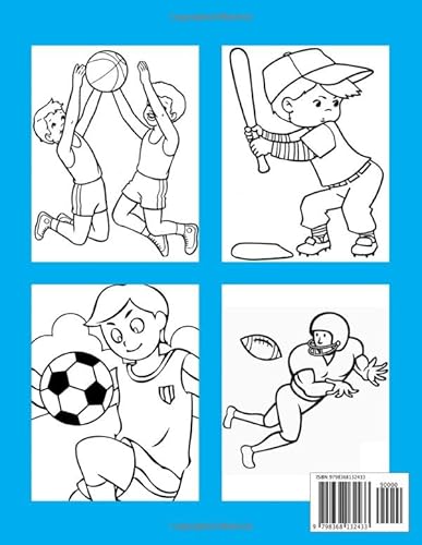 Sports Coloring Book: Sports Coloring Book For Kids, Girls and adults
