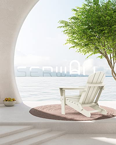 Serwall Adirondack Chair For Patio Garden- White #TOP5