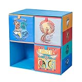 Harry Potter Collapsible Storage Cubby Unit and Bookshelf with 3 Collapsible Cubes