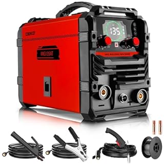 Elettrodo Saldatrice Inverter Stick/Lift MIG: DEKO 220V 135Amp MIG/Lift TIG/Stick 3-in-1 Saldatrice IGBT Inverter Set portatile per proprietari di case e appassionati del fai da te