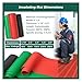 Electrical Safety Dielectric Work Mat, High Voltage Insulating Rubber Floor Mats for Industrial Commercial Work Spaces, Large Non-Slip Switchboard Matting(Red,LxWxT 24'x3 1/5'x 1/10