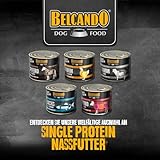 BELCANDO Single Protein Nassfutter für Hunde, Pferd, 6X 200g Dose, sortenreines Hundefutter nass, für alle Rassen, Made in Germany
