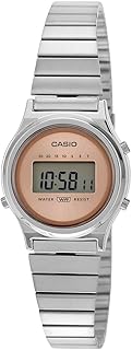 Casio Unisex Vintage LA700WE-4ADF Pink Digital Dial Silver Stainless Steel Band A2231