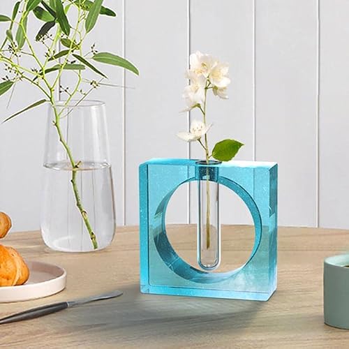 Resin Molds For Vase Yiruzwrd Silicone Mold Epoxy Resin Mold For Plant Propagation Station Resin Casting Vase Mold With 9 Test Tubes For Hydroponic Plants Flowers #TOP6
