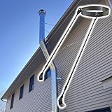 Soporte de tubo de chimenea de acero inoxidable personalizable con tornillos de instalación, soportes duraderos para techo, pared y suelo, estabilidad mejorada, 6 pulgadas de diámetro