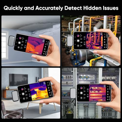 Thermal Camera for Android & iOS – 192×192 IR Resolution, 50° Wide-Angle Lens, USB-C, Ideal for Building Inspections, Electrical Testing & Pipeline Inspections (Includes Lightning Adapter) - Image 5