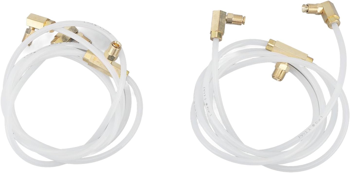 Convertible Power Top Hydraulic Fluid Hose Lines, 116 Inches Flexible, ABS Metal, 2PCS - Durable Replacement, High Efficiency Fluid Transfer, Compatible with Classic Cars