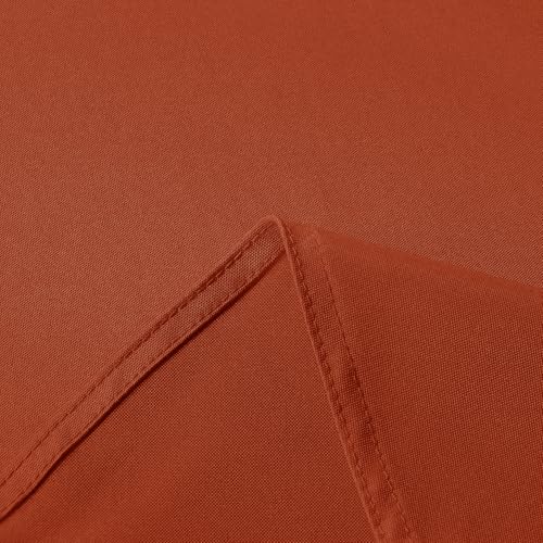 Image of sancua 6 Pack Rust Tablecloth 60 x 102 Inch, Rectangle Thanksgiving Burnt Orange Table Cloth for 6 Feet Tables - Stain and Wrinkle Resistant Washable Polyester Table Cover for Dining Parties Camping