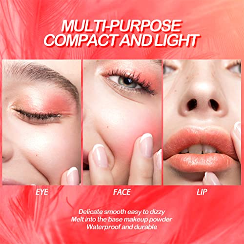 Cream Liquid Blush Trio Makeup, 3 Colors Creme Liquid Cheek Tint, Girl Soft Matte Cream Blush Liquid Blush Cream Blush Makeup Lightweight, Long Lasting Waterproof Natural-Looking Advanced Hazy Feeling #TOP3