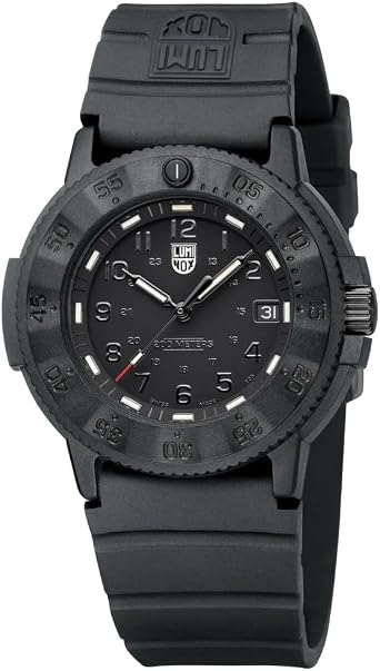 Luminox Navy Seal XS.3001.EVO.BO.S Erkek Kol Saati – Kuvars, Paslanmaz Çelik Gövde 43 mm, Kauçuk Bileklik, Siyah, 20 bar Su Geçirmez, Tarih, Işıklı Gösterge