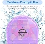 Pill Organizer,Pill Box,2 Times a Day,Travel Pill case,for Medication/Vitamin/Fish Oil/Supplements
