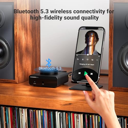 Image of Mini Bluetooth Amplifier for Passive Speakers & Bass Shakers, Home Audio Receiver & Amplifier, 50W+50W Stereo, 𝟭𝟬𝟬𝗪 𝗠𝗼𝗻𝗼, AUX /Bluetooth Input, Reliable Bluetooth Connectivity(𝟲𝟱𝗳𝘁 /𝟮𝟬𝗺)