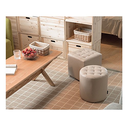 Tabouret à chaussures en cuir rouge résistant pour l'entrée - 3