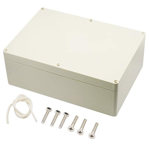 Miniatura 52 de Zulkit Caja de conexiones de plástico ABS a prueba de polvo, impermeable, IP65, cajas eléctricas universales para proyectos, gris 7.9 x 4.7 x 2.2