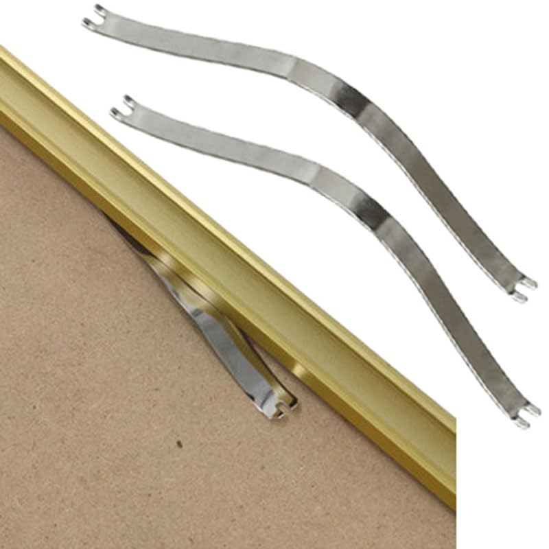Image of Haidong Stainless Steel Picture Frame Clip Frame Spring Clip Picture Frame Spring Clip DIY Picture Frame Hardware for Picture Frame Suspension 85*4mm 100PCS (3.35*0.16inch)