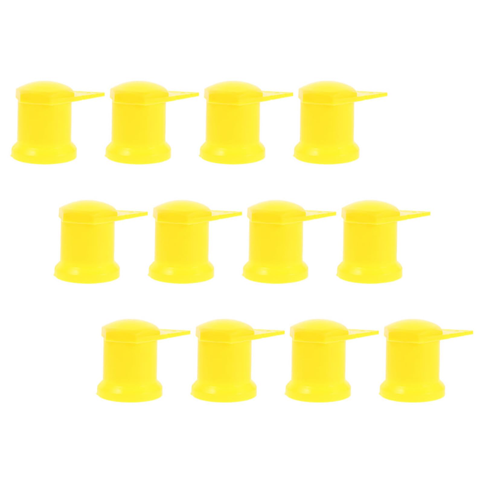 Indicateurs Écrous de Roue Surveillance de Desserrage en Plastique Jaune 33 Mm Lot de 24 pour Voitures et Conditions Météorologiques Difficiles