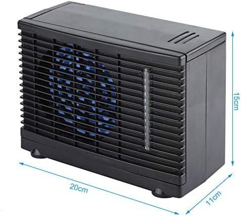 Miniatura 9 de Aire acondicionado de coche, mini portátil de bajo consumo de energía 12 V dos velocidades ventilador evaporativo para uso en vehículos