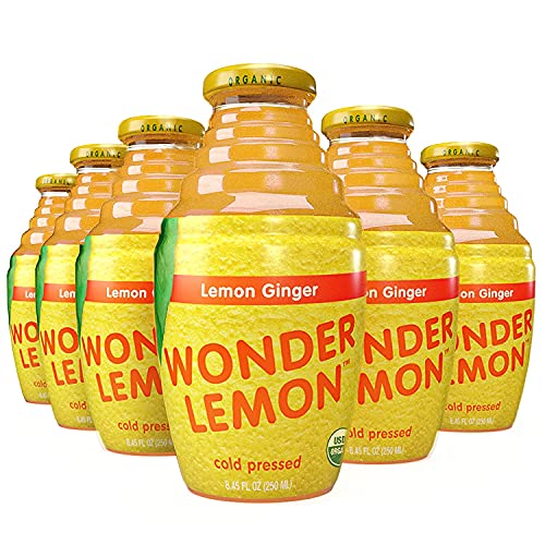 Wonder Lemon Ginger Juice, 100% Pure Juice, No Water Added, 250ml (6 Pack) | All Natural, Cold Pressed, Zero Added Sugars