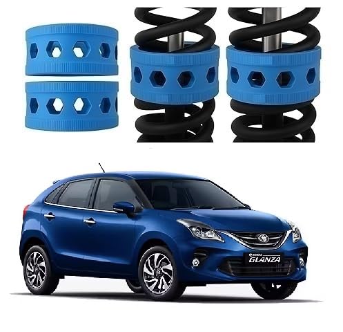 POWER X Front Coil Spring Rubber Buffer Kit for Glanza | Size A | Increases Car Height & Ground Clearance | Shock Absorber & Suspension Stabilizer Cushion | Heavy Duty TPE Material-picture-27
