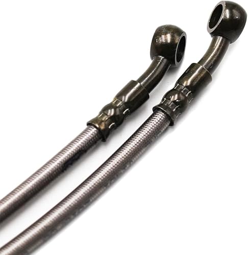 Miniatura 4 de PRO BAT Tubería de manguera de freno hidráulica trenzada para chino GY6 Scooter ATV Dirt Bike Go Kart 0.394 in Banjo extremos (27.5 pulgadas27.6 in)