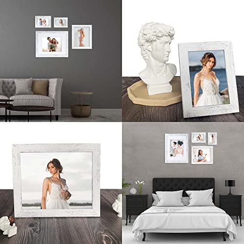 Irahmen 8X10 Picture Frame Distressed White With High Definition Glass 8 X 10 Photo Frames For Desktop Display And Wall Mounting (Ir-Us002-Diw-P8X10) #TOP4