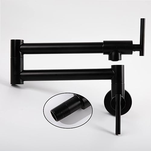 Miniatura 7 de Grifo de llenado de ollas de 20 pulgadas de níquel cepillado, grifos de llenado de ollas para fregadero de cocina sobre la estufa, grifo de agua