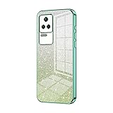 ORGCIUFB Schutzhülle für Redmi K40S/Xiaomi POCO F4, transparent, glitzernd, galvanisiert, Hybrid-Schutzhülle, schmal, transparent, kratzfest, stoßdämpfend, TPU-Stoßfängerhülle für K40S/Xiaomi POCO F4
