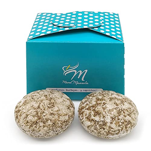 M MAMA MANUELA Pack Ahorro Dúo Champú Sólido de Brea anticaspa (Pack 2 uds.) - Nutre, protege y repara el cabello de forma 100% natural