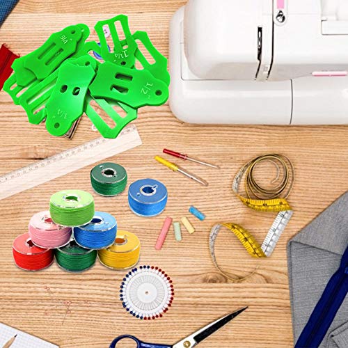 Fbshicung 10Pcs Multi-Sizes Folding Fabric Biasing Strips And Storage Chain,With 40 Pcs Of Multi-Color Quilting Pins And 1Pcs Adjustable Bias Tape Binding Presser Foot #TOP6