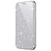 Produktbild kompatibel mit Galaxy S8 Plus Hülle,Galaxy S8 Plus Ledertasche,Galaxy S8 Plus Lederhülle Handyhülle Wallet Brieftasche Flip Tasche Schutzhülle,Bling Glänzend Flip Hülle Cover Etui,Silber