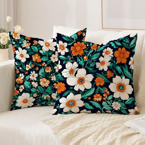Housse coussin 70x70cm fermeture éclair invisible taie lin cyan