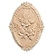Enerhu 1 Piece Wooden Carved Onlay Applique Oval Carving Decal Unpainted Furniture Decor 8.27by5.91inch #1