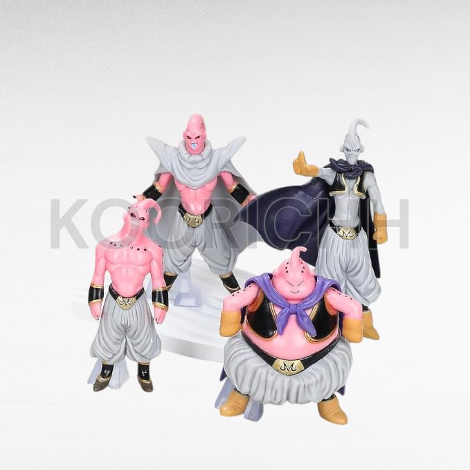 Image of Majin Buu Action Figure Set | Dragon Ball Z Anime PVC Collectible Figurines | Kids Toy & Showpiece for Desk, Shelf & Gift