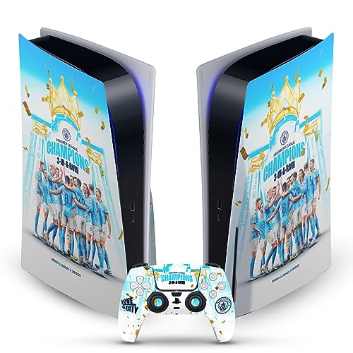 Skin PS5 Manchester City Évitez les Rayures Autocollant Vinyle Console Disc DualSense