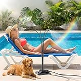 GOBRILLFUN Outdoor Standing Mister for Patio Cooling – Portable Misting Station Stand Up Mister with 26.2FT Hose, Backyard Cooling System for Pets, Garden, Pool, BBQ, Beach & Hot Days