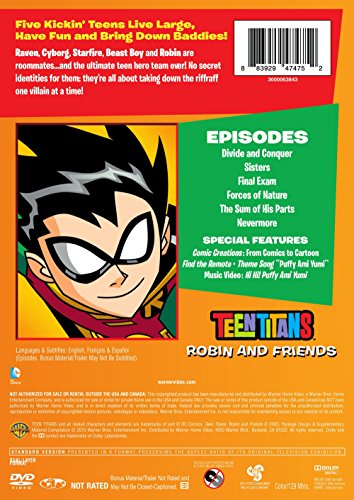 Teen Titans: Robin & Friends DVD serie de animación de superhéroes edición importada norteamericana 3