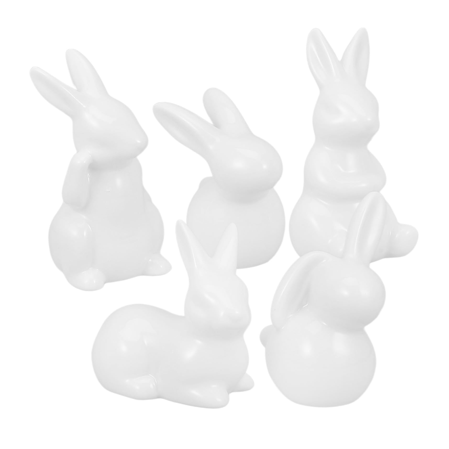Figurine de lapin blanc céramique TEHAUX pour sublimer un meuble vide sans encombrer