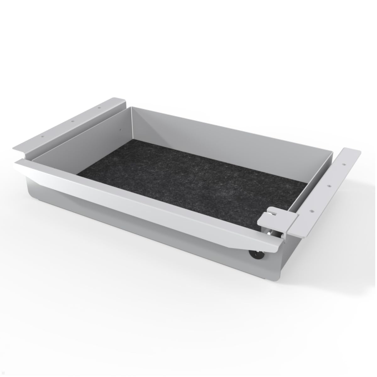 TUS018 ausziehbare Unterbau Schublade, abschließbar (silber)