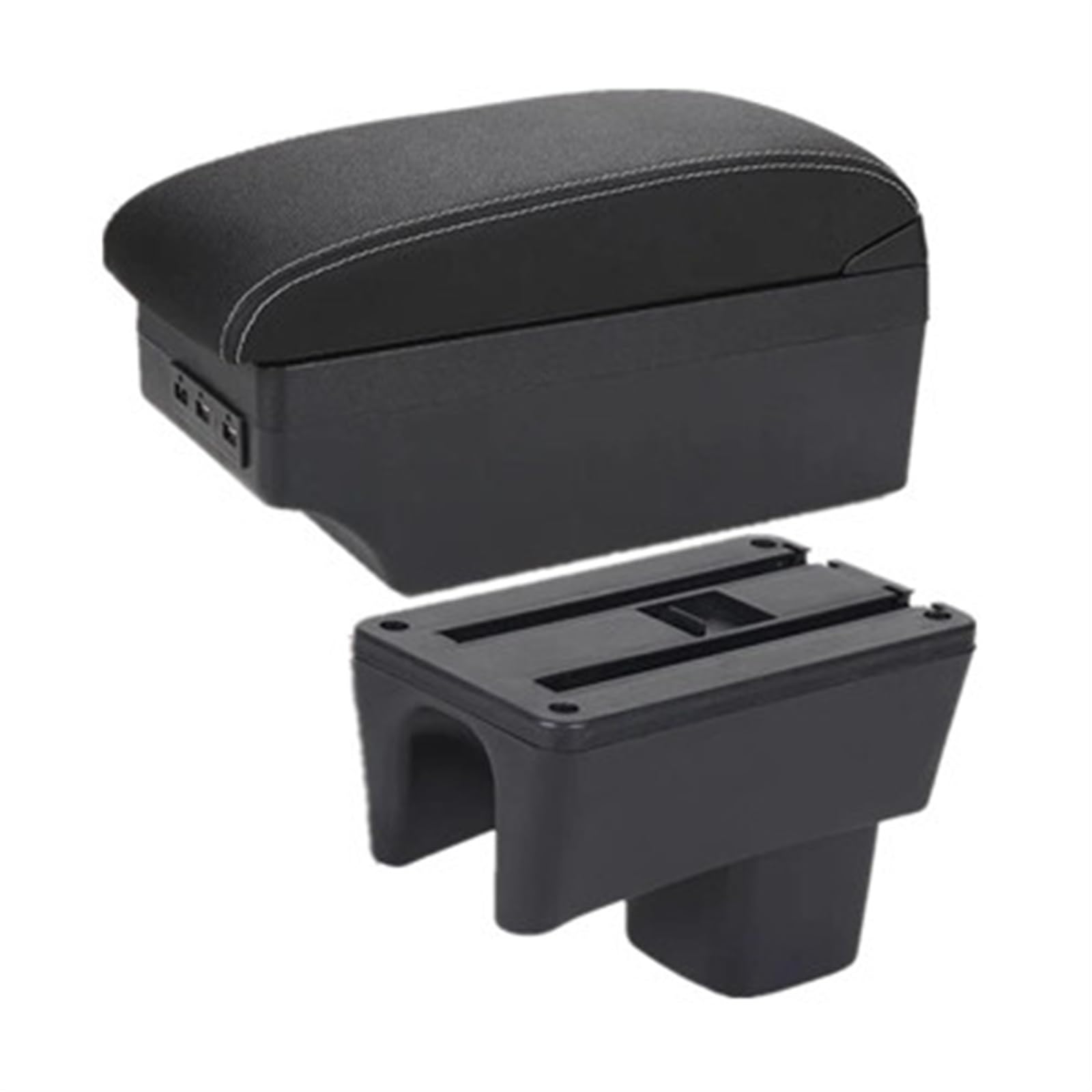 Ysdsls A Black White 7Usb Car Armrest Box For Swift Central Store Content Retrofit Styling Decoration Accessories Part 2005-2023