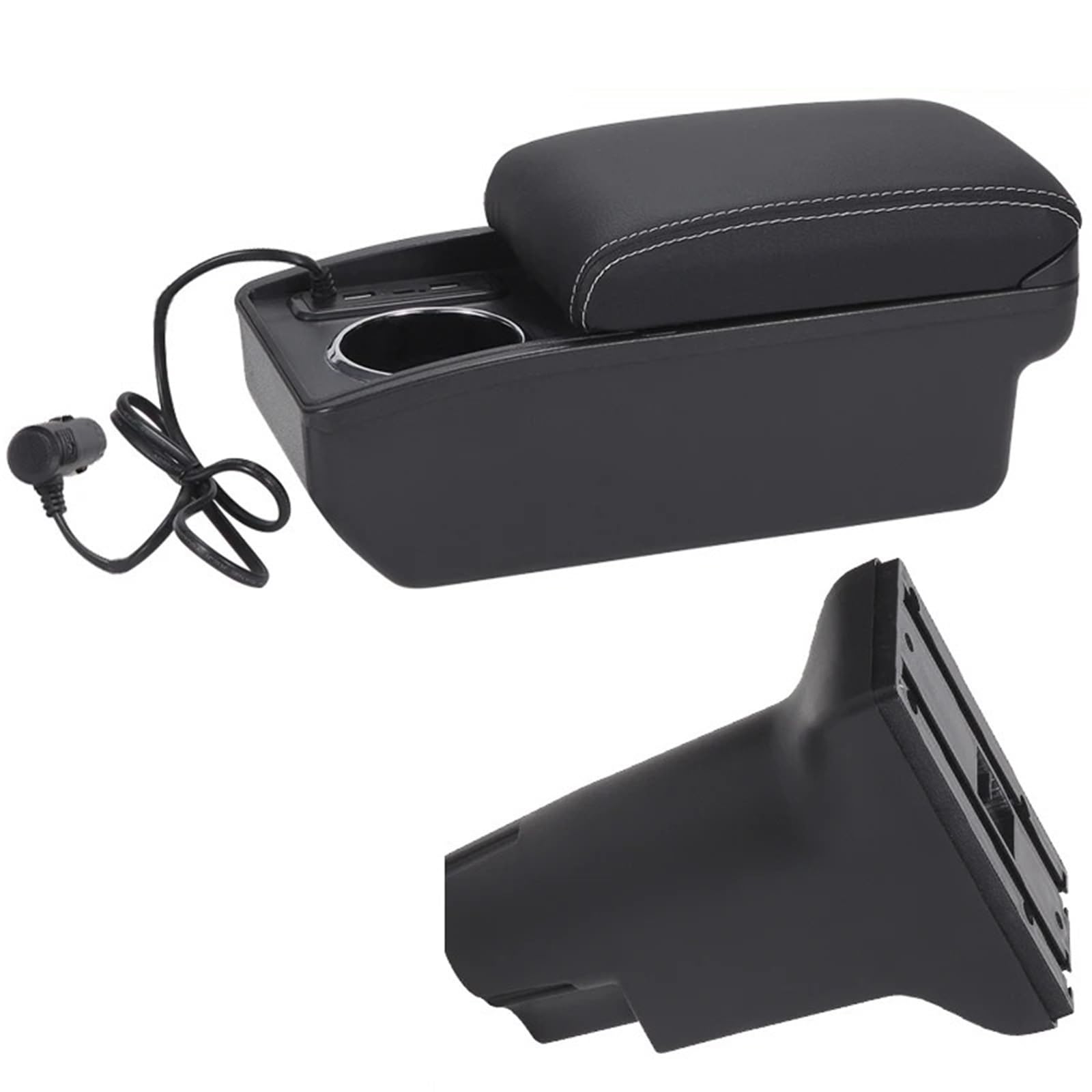 Byhgfdea A3 Fast Charging Armrest Storage Box For Fiat 500 2012-2025 Car Armrest Box Storage Dedicated Retrofit Parts Interior Accessories